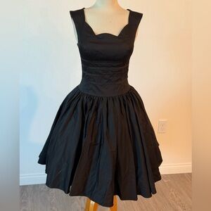 Unique Vintage Black Vintage Elegant Dress - Medium